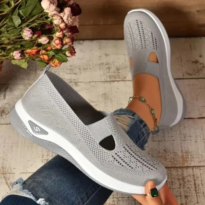 Women's Slip-On Mesh Sneakers - Breathable & Comfortable Athletic Shoes for Everyday Wear