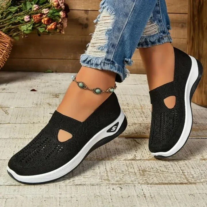 Women's Slip-On Mesh Sneakers - Breathable & Comfortable Athletic Shoes for Everyday Wear