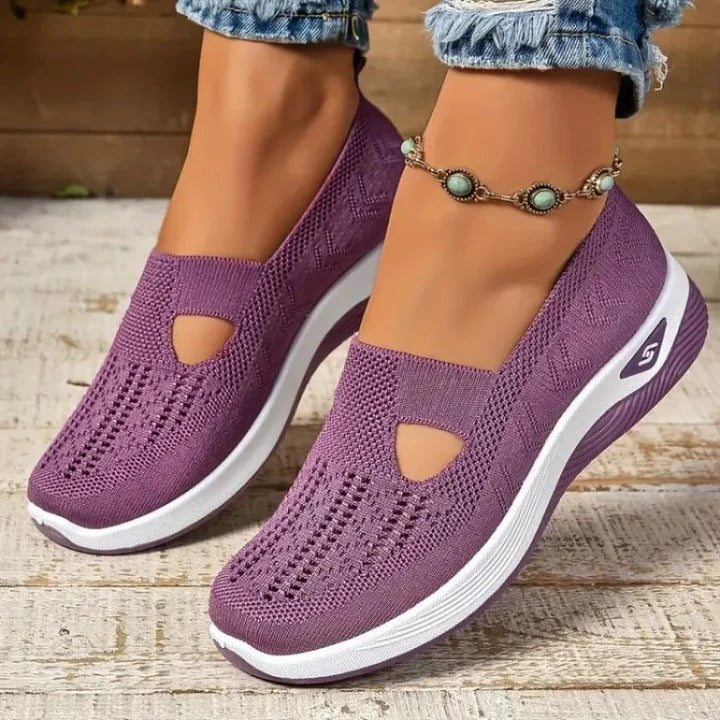 Women's Slip-On Mesh Sneakers - Breathable & Comfortable Athletic Shoes for Everyday Wear