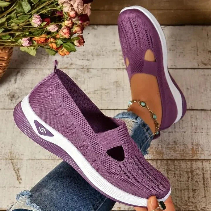 Women's Slip-On Mesh Sneakers - Breathable & Comfortable Athletic Shoes for Everyday Wear