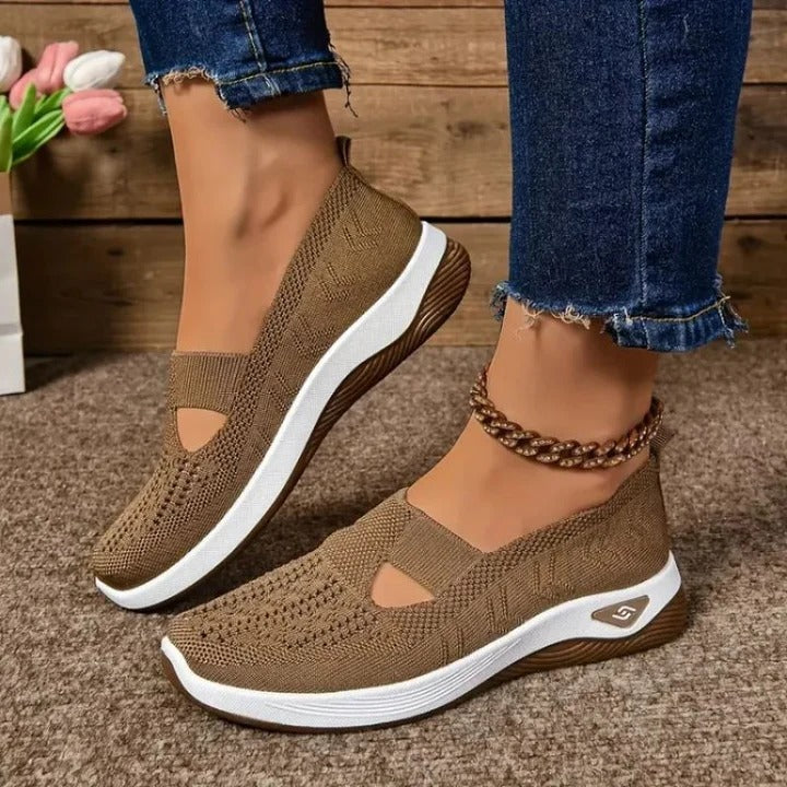 Women's Slip-On Mesh Sneakers - Breathable & Comfortable Athletic Shoes for Everyday Wear