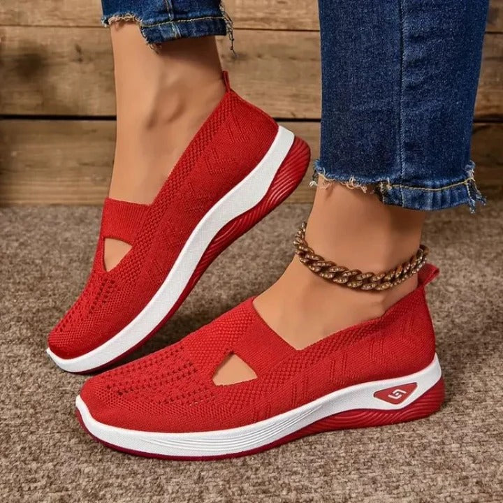 Women's Slip-On Mesh Sneakers - Breathable & Comfortable Athletic Shoes for Everyday Wear
