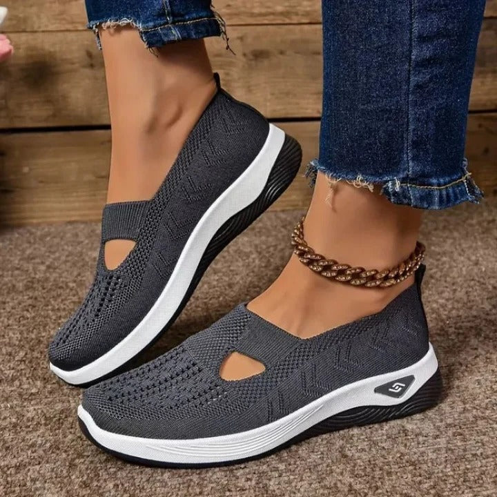 Women's Slip-On Mesh Sneakers - Breathable & Comfortable Athletic Shoes for Everyday Wear