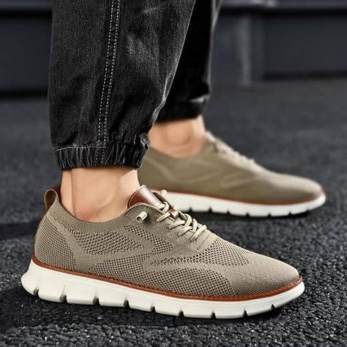 Comfortable Knit Fabric Slip-On Casual Shoes with Wide Toe Box for Ultimate Fit