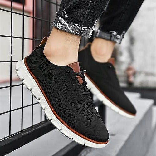 Comfortable Knit Fabric Slip-On Casual Shoes with Wide Toe Box for Ultimate Fit
