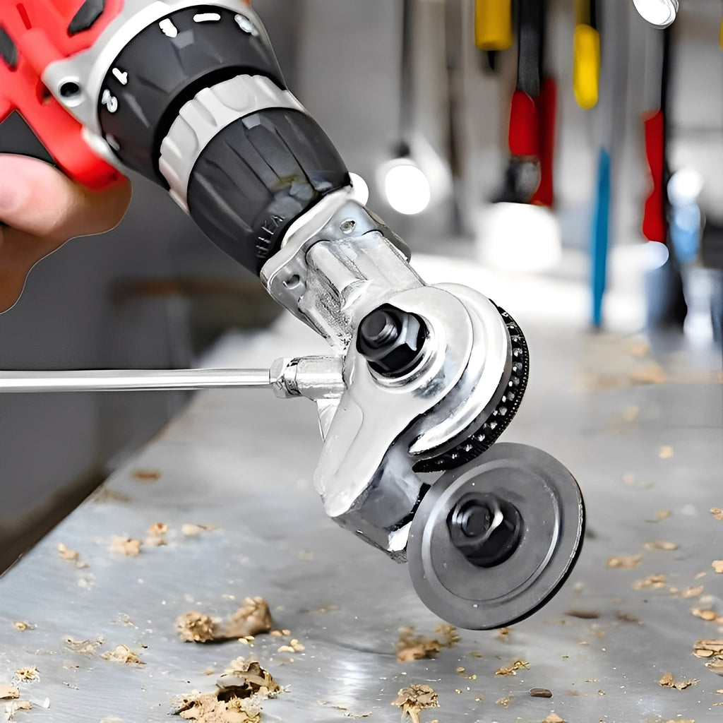 Drill-Powered Metal Shear Cutter Attachment for Effortless Sheet Material Cutting - Compatible with Most Drills