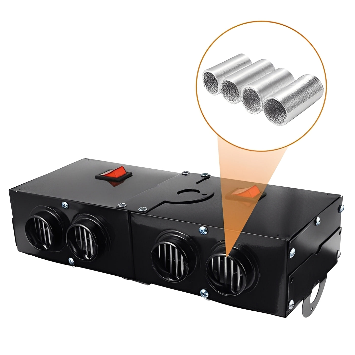 500W Electric Car Heater Fan with Dual Air Outlets - Fast Heating & Defrosting for Winter Comfort