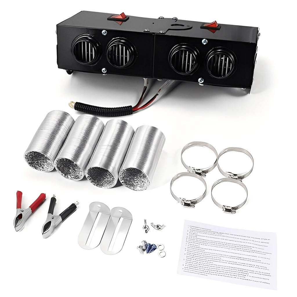 500W Electric Car Heater Fan with Dual Air Outlets - Fast Heating & Defrosting for Winter Comfort