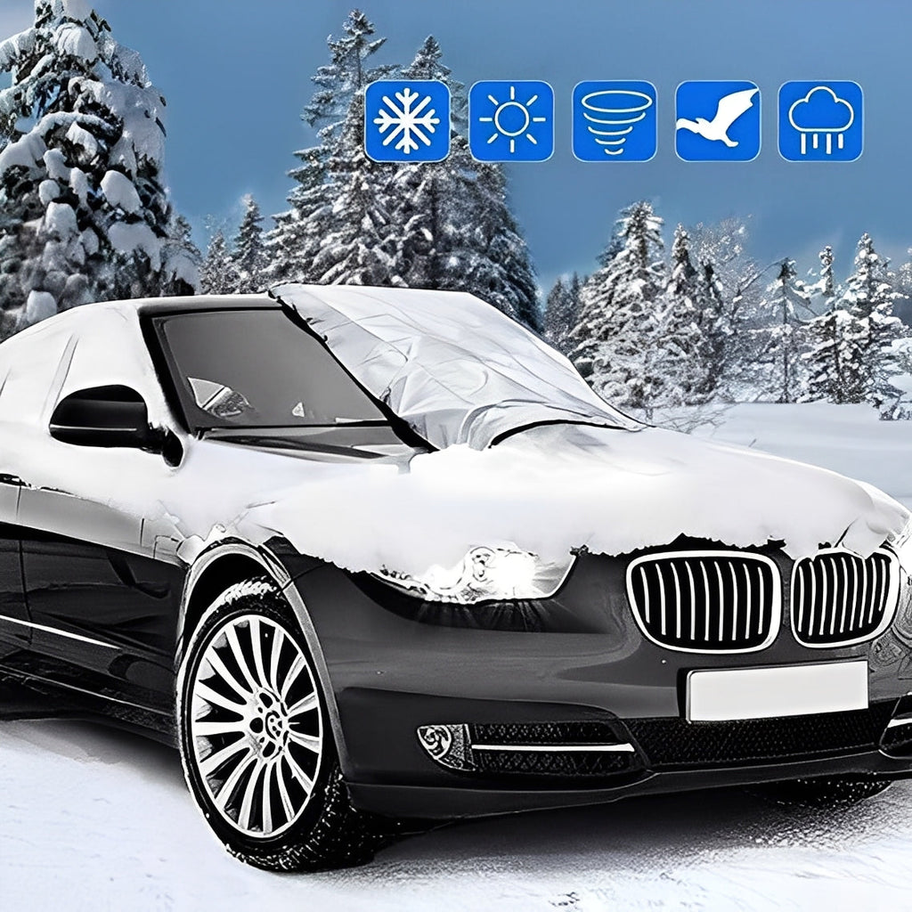 Magnetic Windshield Cover with Convenient Storage Pouch – Ultimate Protection Against Snow, Ice, and Frost