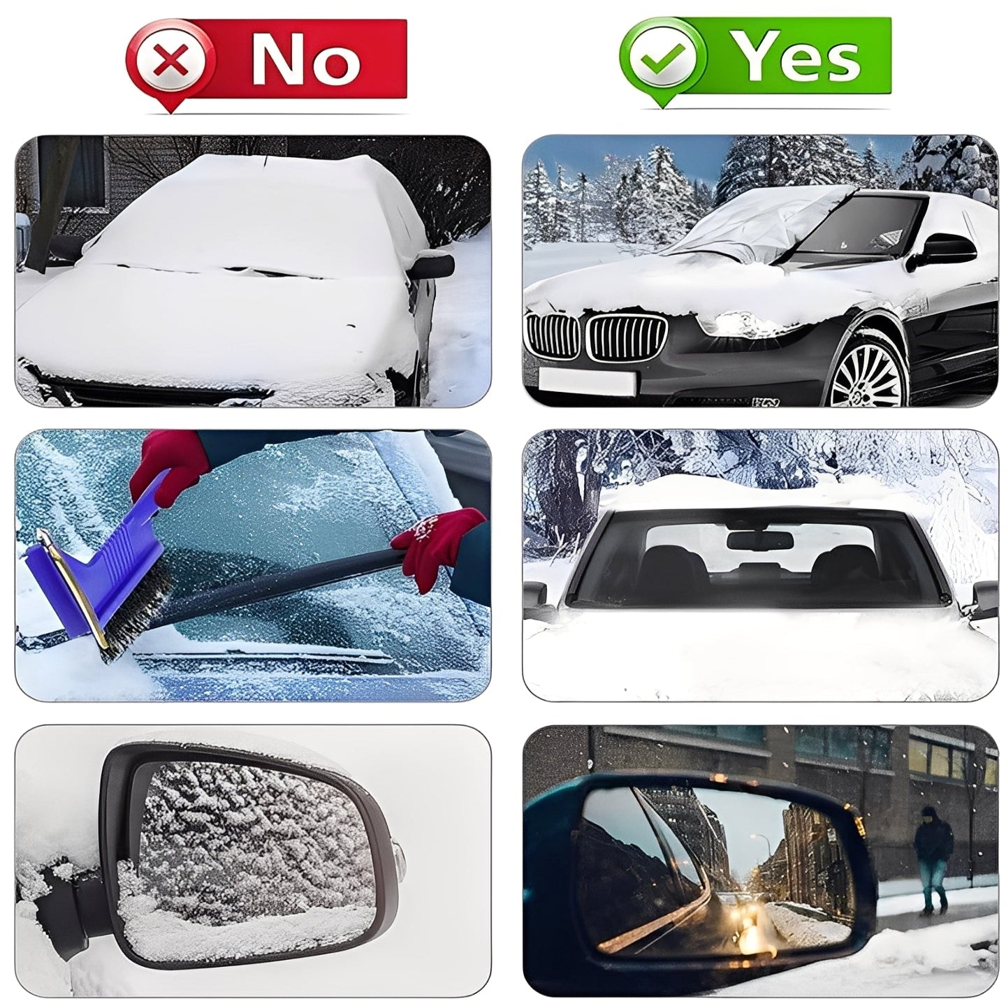 Magnetic Windshield Cover with Convenient Storage Pouch – Ultimate Protection Against Snow, Ice, and Frost