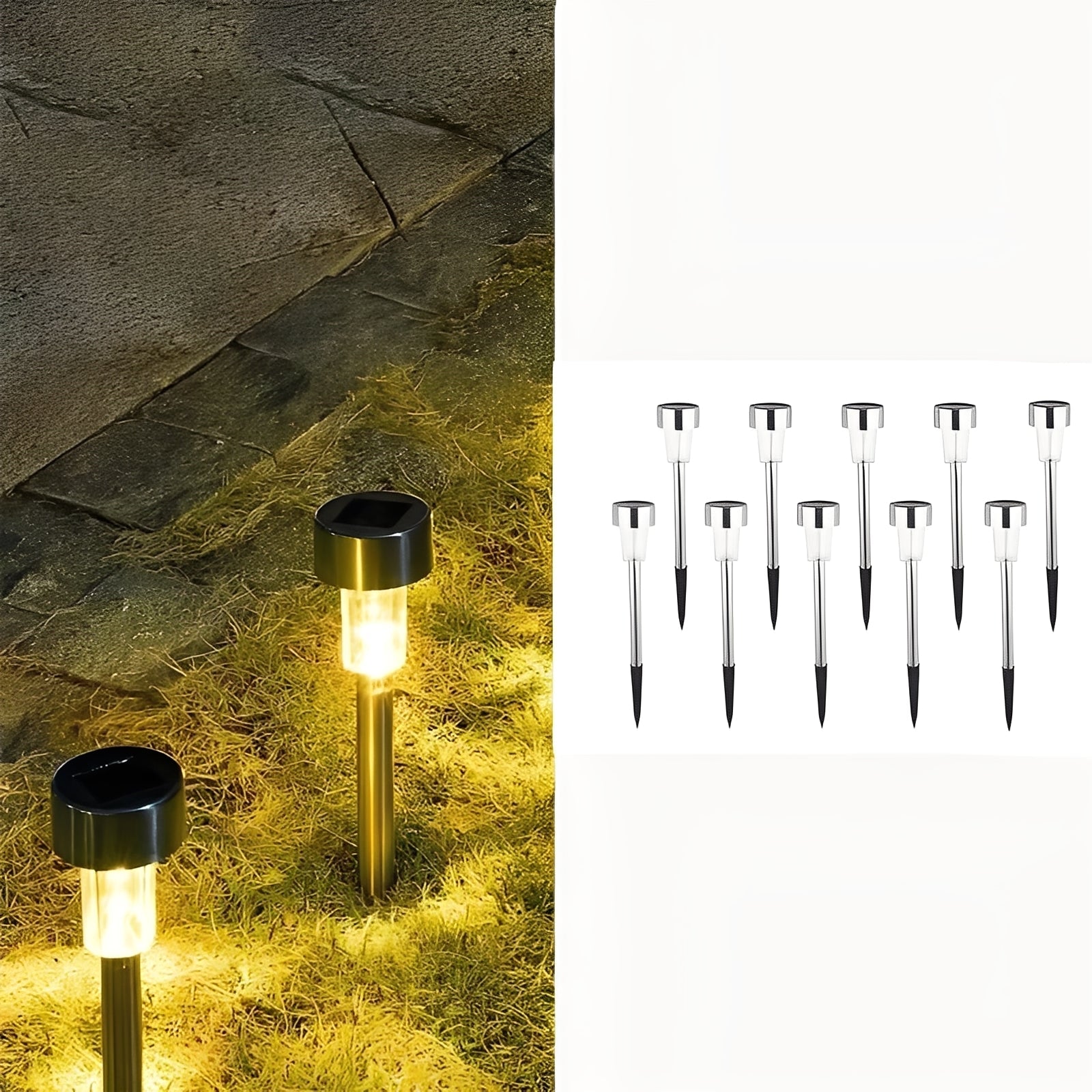 10-Pack Solar Powered LED Fairy Lights for Garden & Yard Decor – Eco-Friendly Outdoor String Lights