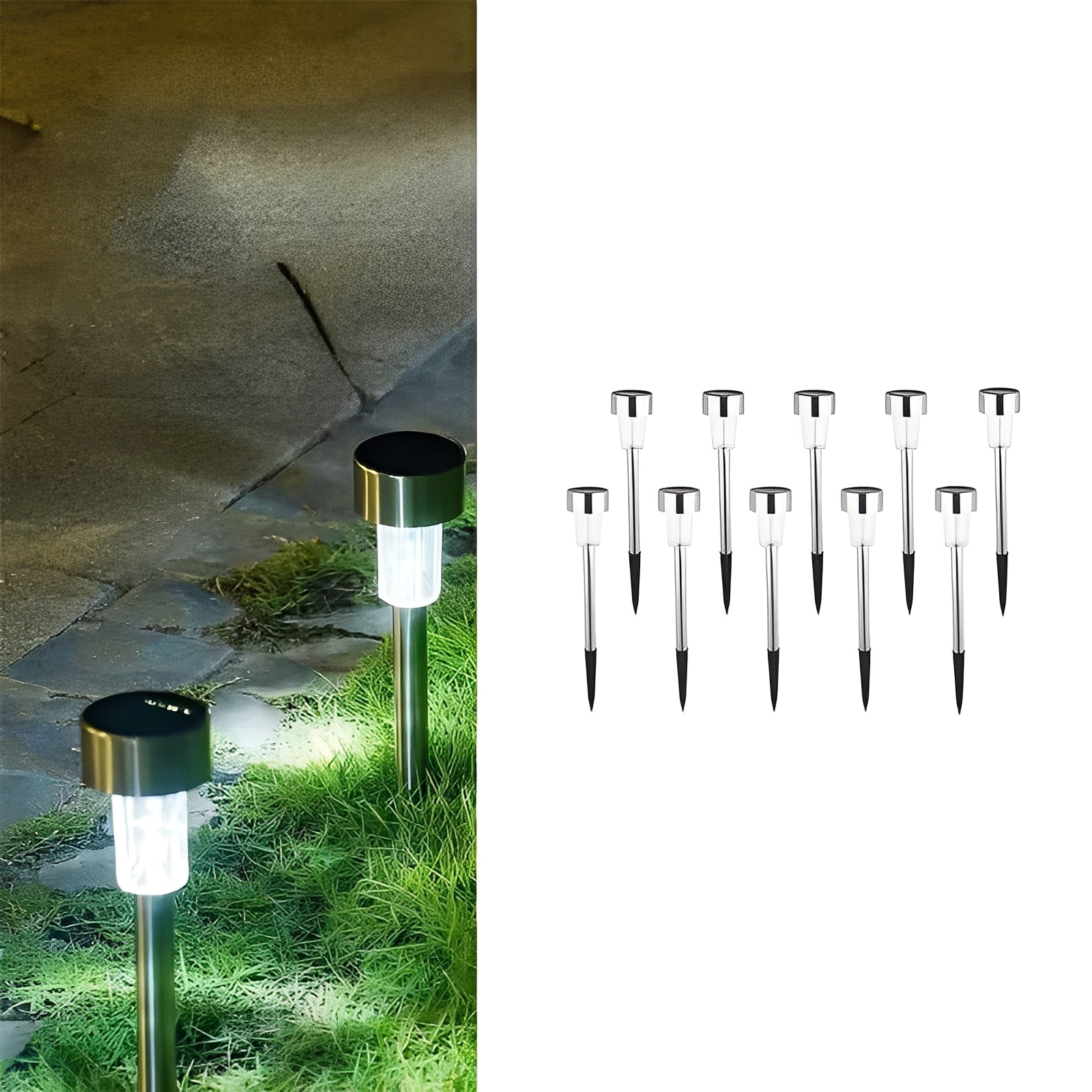 10-Pack Solar Powered LED Fairy Lights for Garden & Yard Decor – Eco-Friendly Outdoor String Lights