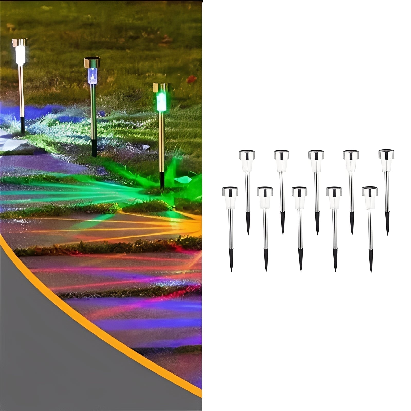 10-Pack Solar Powered LED Fairy Lights for Garden & Yard Decor – Eco-Friendly Outdoor String Lights