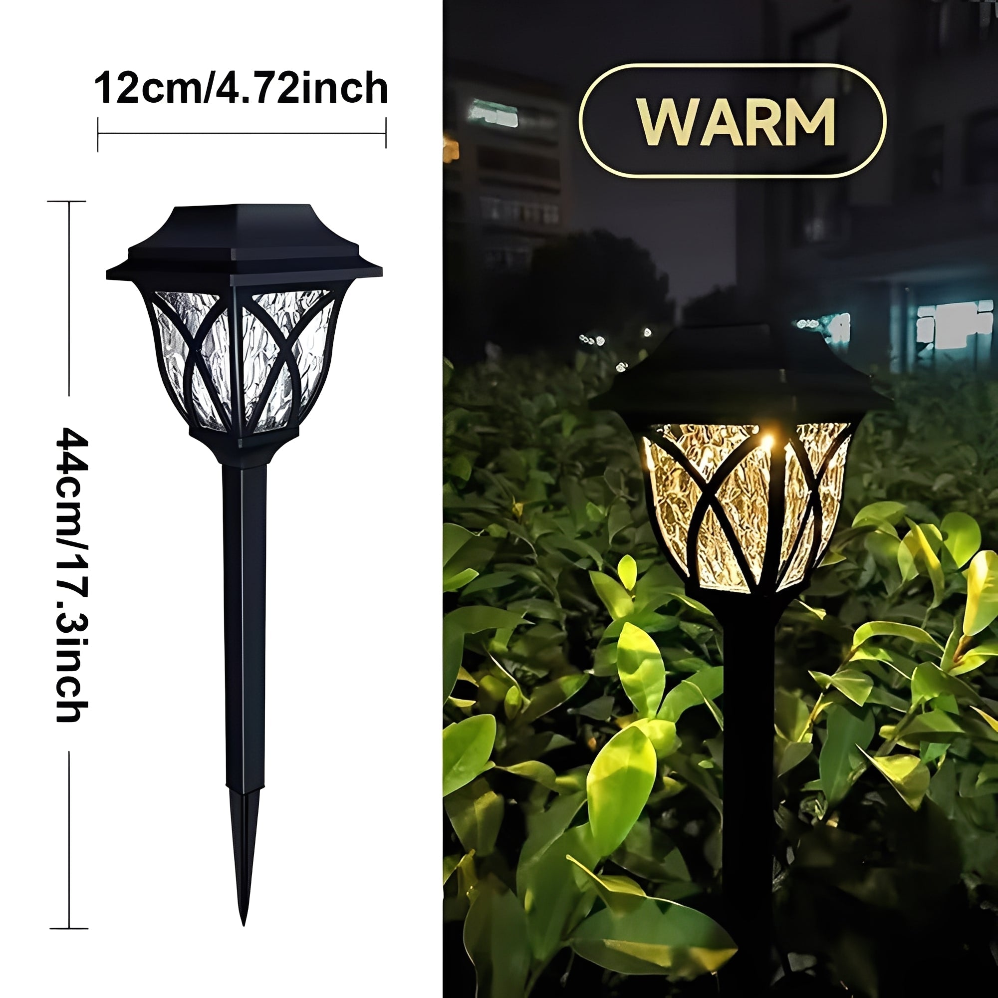Set of 2 Solar Powered LED Pathway Lights - Energy-Efficient Outdoor Lighting for Gardens & Walkways
