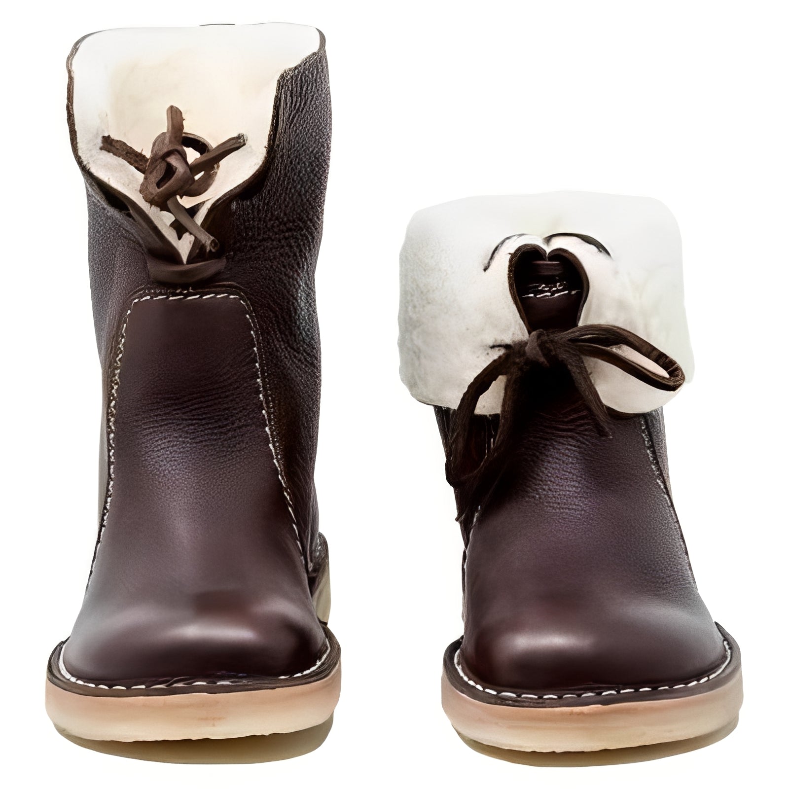 Men's Outdoor Leather Boots with Wool Lining - Durable & Comfortable Footwear for All Seasons