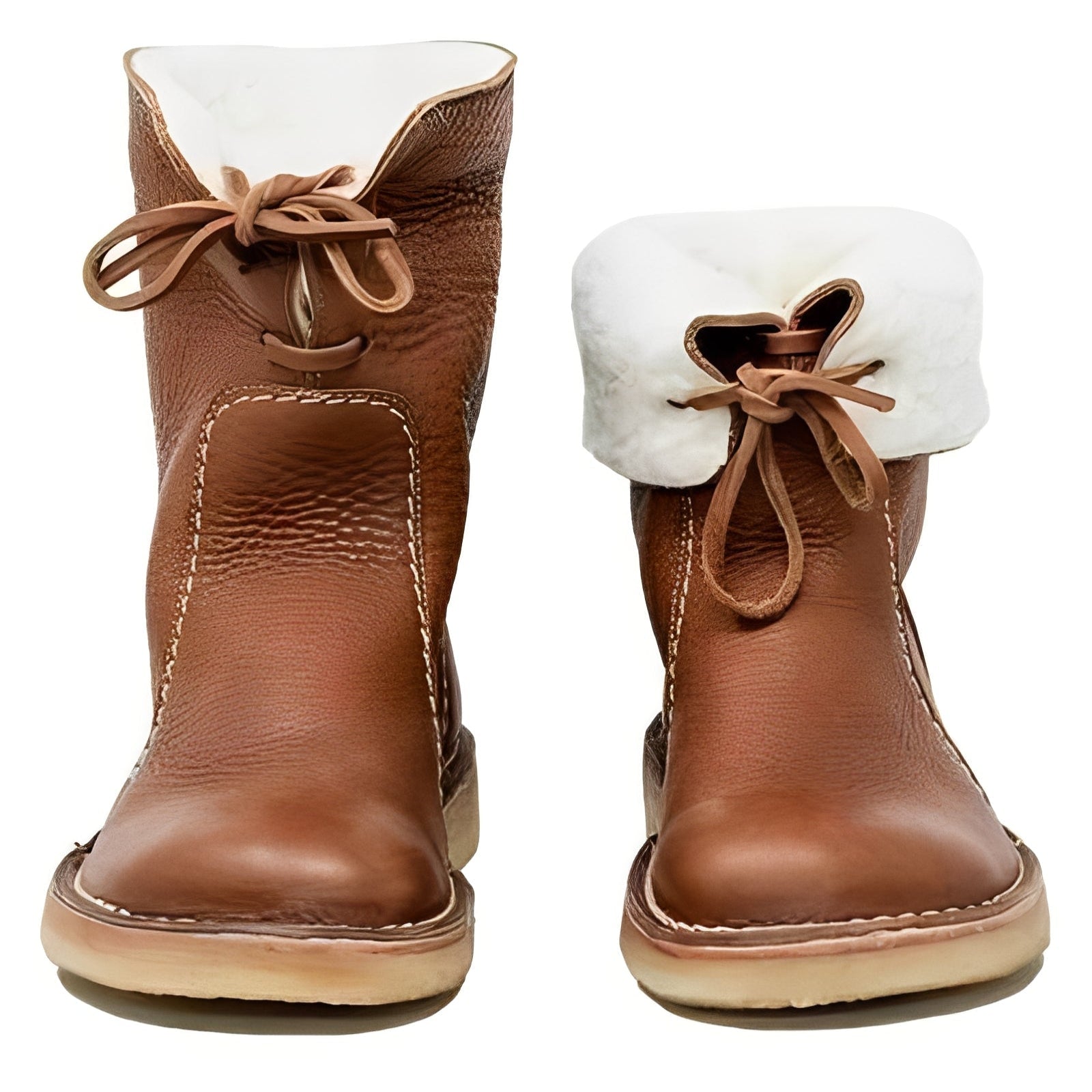 Men's Outdoor Leather Boots with Wool Lining - Durable & Comfortable Footwear for All Seasons