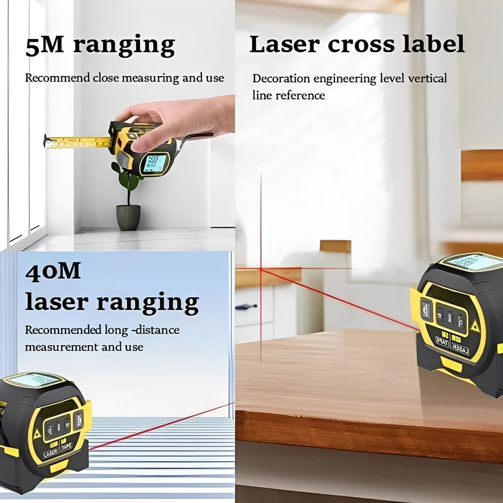 3-in-1 Infrared Laser Distance Measuring Tool - Accurate Measurement, Area Calculation & Volume Measurement