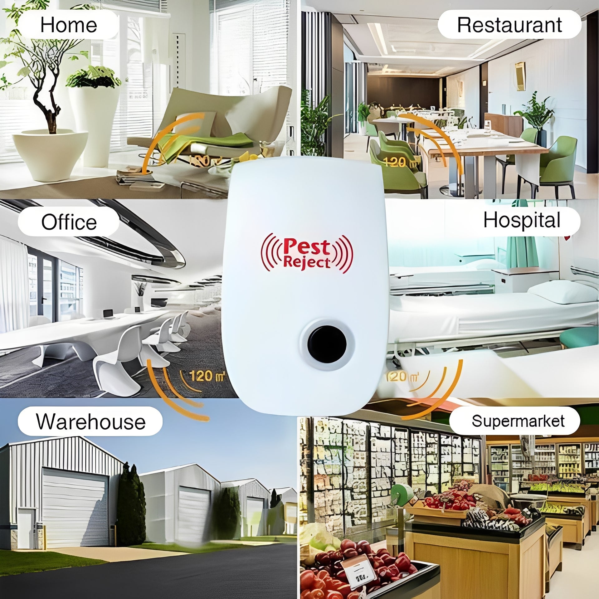 Adjustable Frequency Electric Ultrasonic Pest Repeller - Effective Insect & Rodent Control Device