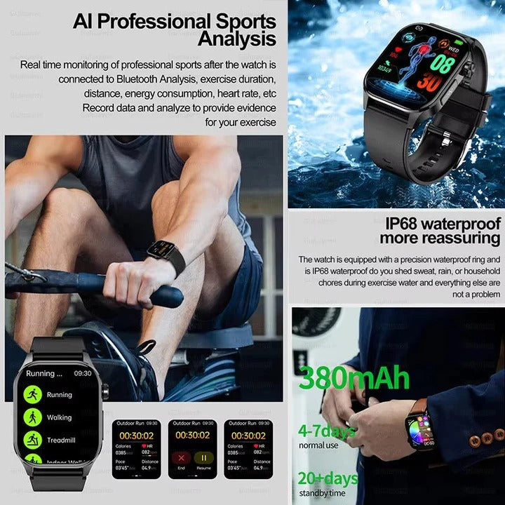 AMOLED Smartwatch with Bluetooth Calling, Activity Tracking & Fitness Features - Stylish & Functional Wearable