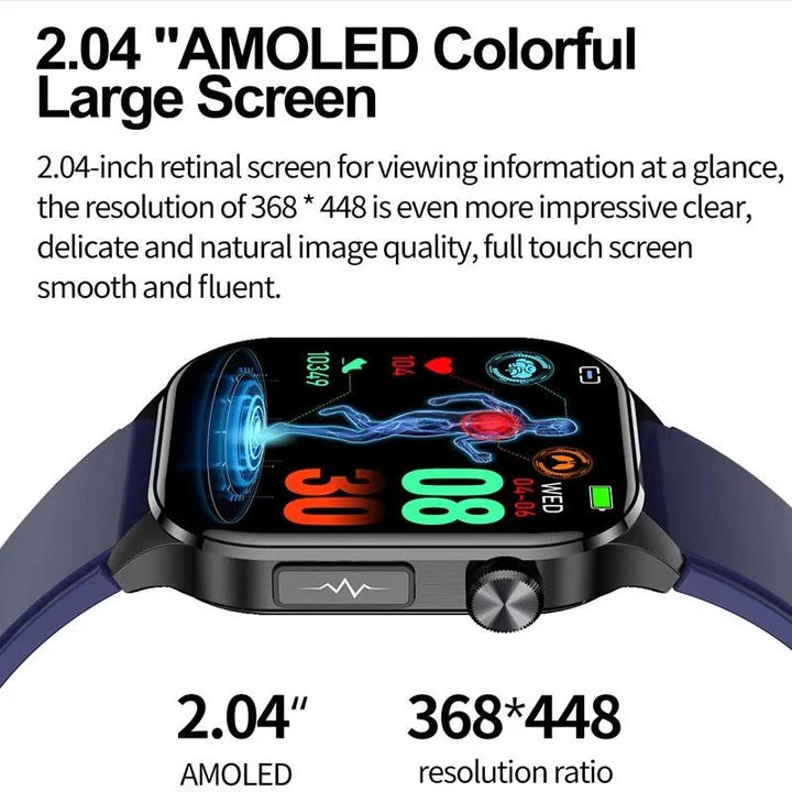 AMOLED Smartwatch with Bluetooth Calling, Activity Tracking & Fitness Features - Stylish & Functional Wearable