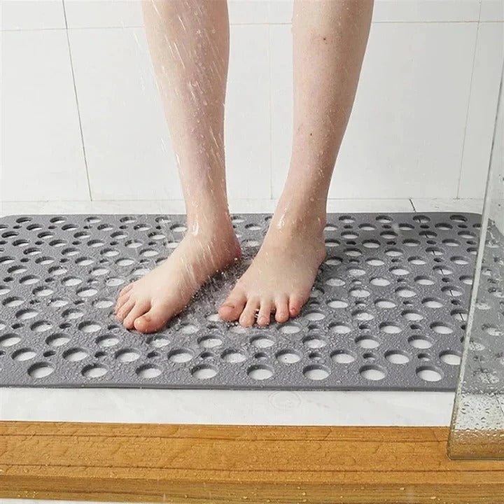 Non-Slip Shower Mat for Bathroom - Quick-Dry, Machine Washable, Anti-Bacterial, and Stylish Design