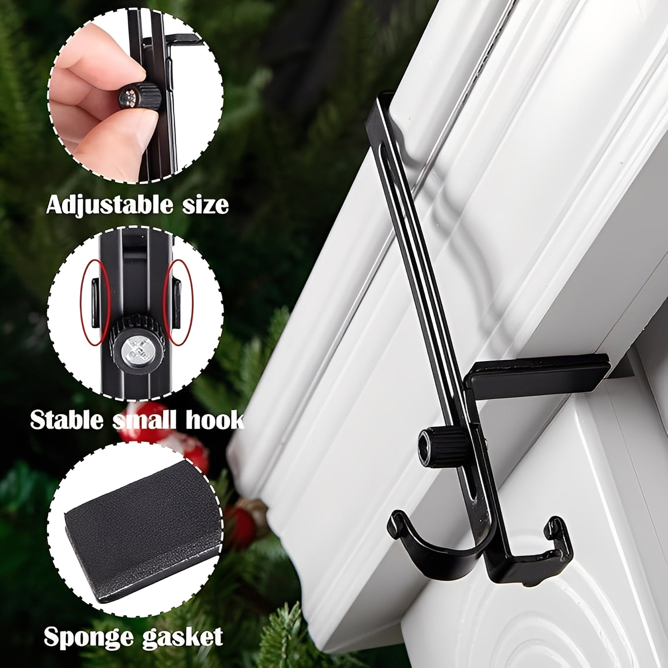 Adjustable 2-in-1 Garland and Stocking Mantel Hangers - Perfect for Holiday Decor