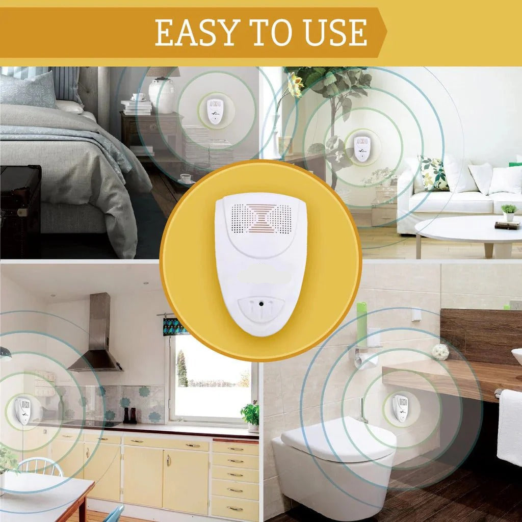 Ultrasonic Rodent Deterrent Plug-In Device | Effective Pest Control for Mice and Rats | Safe, Eco-Friendly Solution