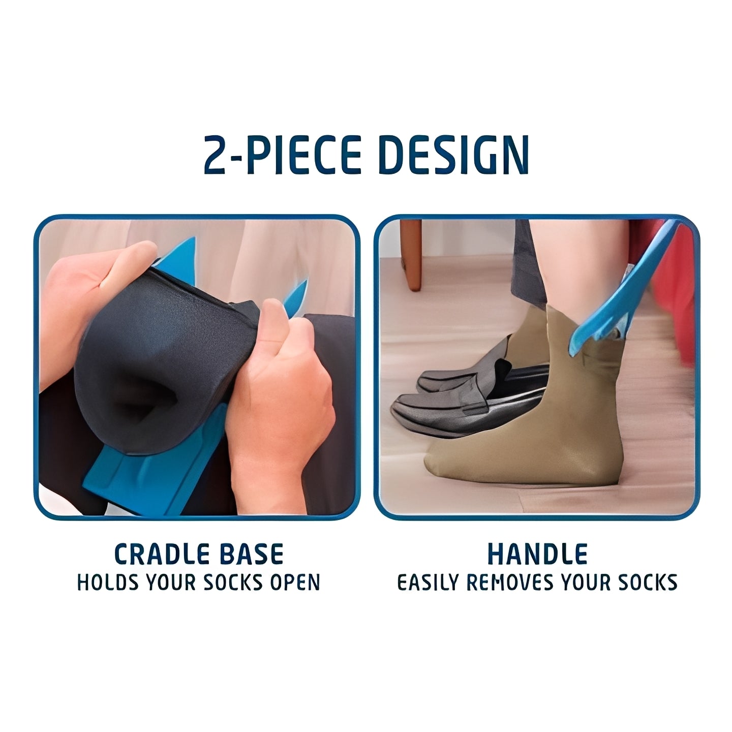 Compression Stocking Aid with Long Handle - Easy Dressing Tool for Seniors and Mobility Assistance