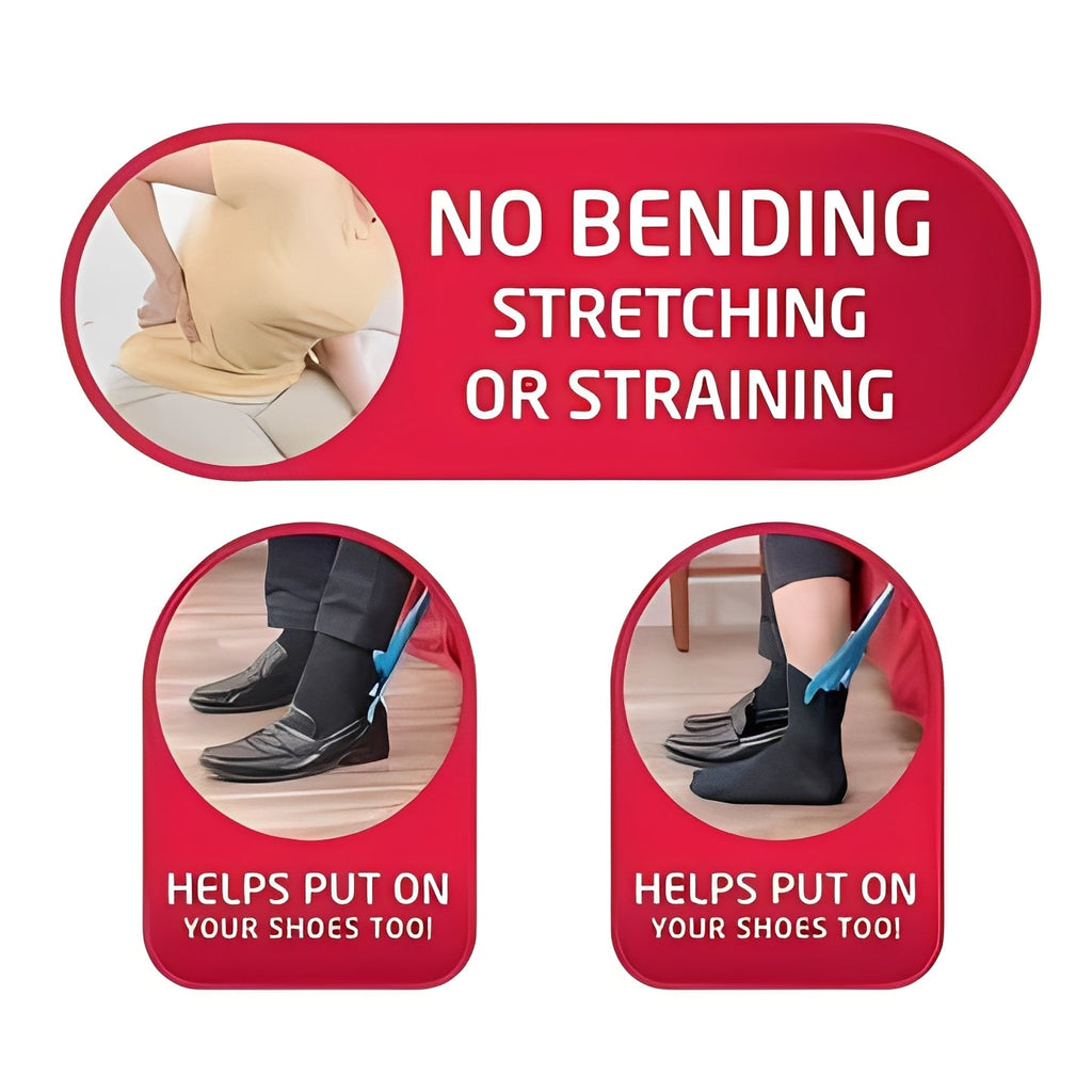 Compression Stocking Aid with Long Handle - Easy Dressing Tool for Seniors and Mobility Assistance