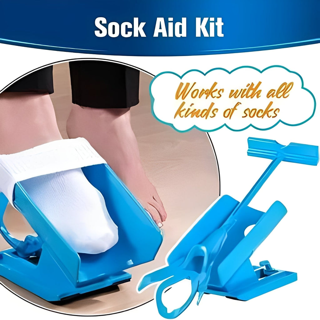 Compression Stocking Aid with Long Handle - Easy Dressing Tool for Seniors and Mobility Assistance