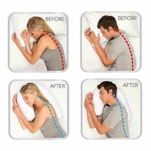 Ergonomic Side Sleeper Pillow with Ear Hole Design - Comfortable Support for Side Sleepers