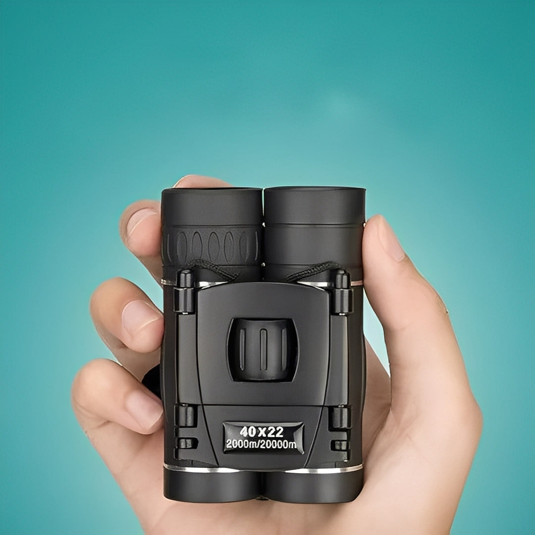 Compact 40x22 Portable Binoculars - Foldable Design for Easy Travel & Outdoor Adventures