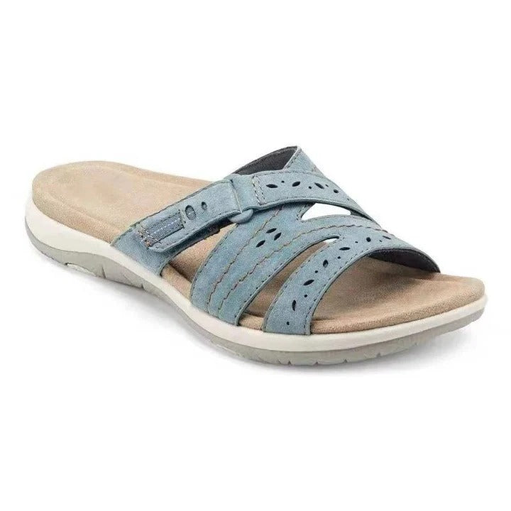 Adjustable Women's Open Toe Slide Sandals - Comfortable & Stylish Footwear