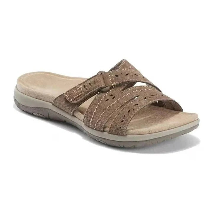 Adjustable Women's Open Toe Slide Sandals - Comfortable & Stylish Footwear