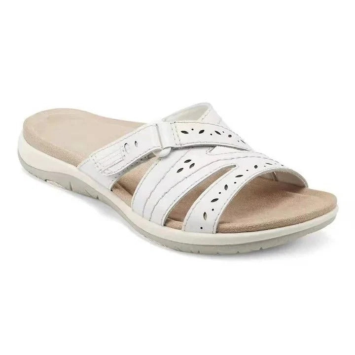 Adjustable Women's Open Toe Slide Sandals - Comfortable & Stylish Footwear