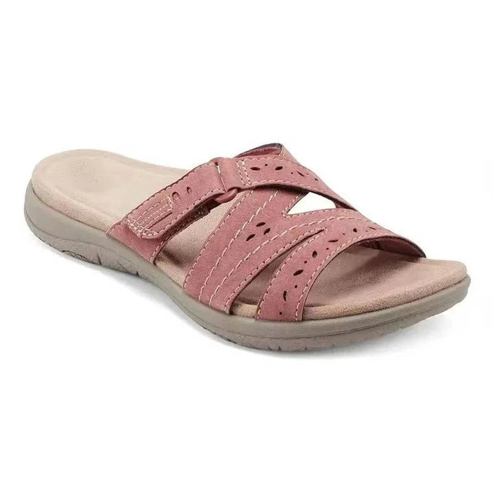 Adjustable Women's Open Toe Slide Sandals - Comfortable & Stylish Footwear