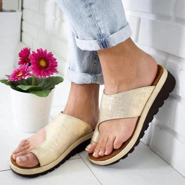 Stylish Slip-On Sandals for Women - Premium PU Leather Upper, Comfortable and Versatile Footwear