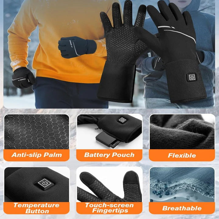 Rechargeable Heated Glove Liners with 7.4V Batteries & Dual Charger - Ultimate Warmth for Cold Weather Activities