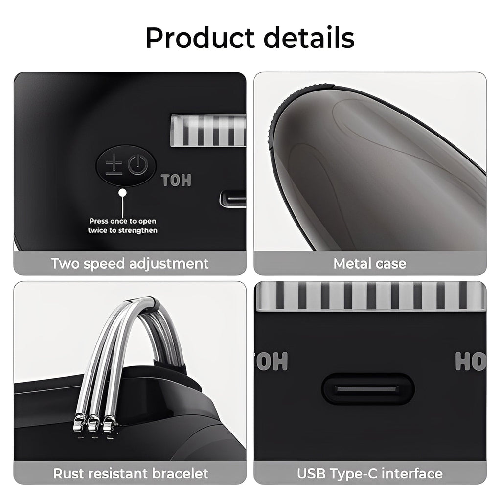 Portable USB Rechargeable Handheld Massager - Deep Tissue Relief & Relaxation for Home & Travel