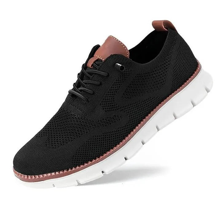 Men's Urban Casual Walking Shoes - Breathable Knit Upper & Wide Toe Box for Comfort