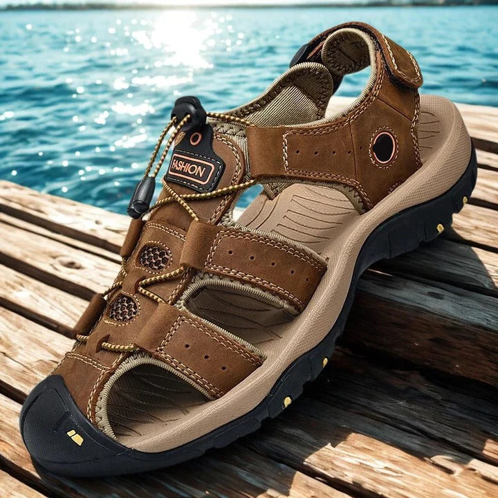 Men's Comfortable Summer Sandals - Elastic Slip-On Design for Easy Wear & Breathability