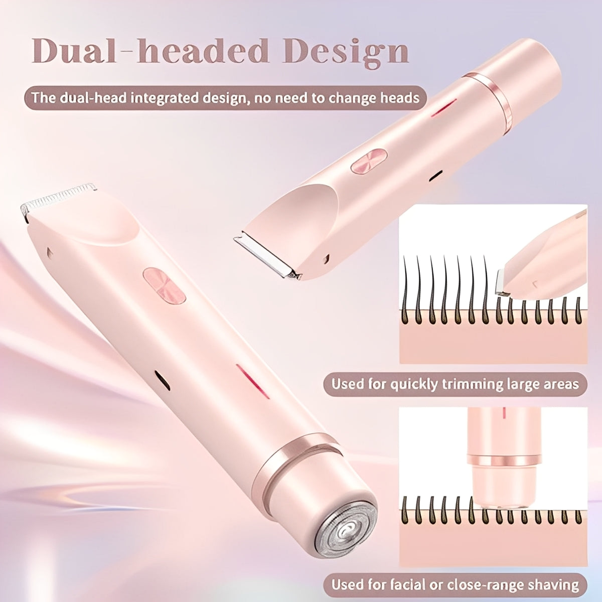 Women's Electric Shaver with Interchangeable Heads - Versatile Hair Removal for Smooth Skin