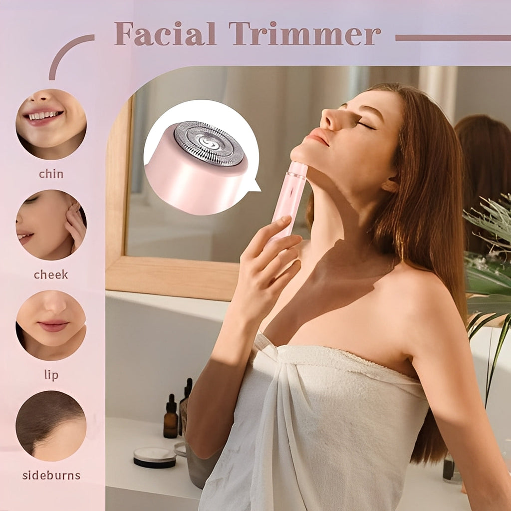 Women's Electric Shaver with Interchangeable Heads - Versatile Hair Removal for Smooth Skin