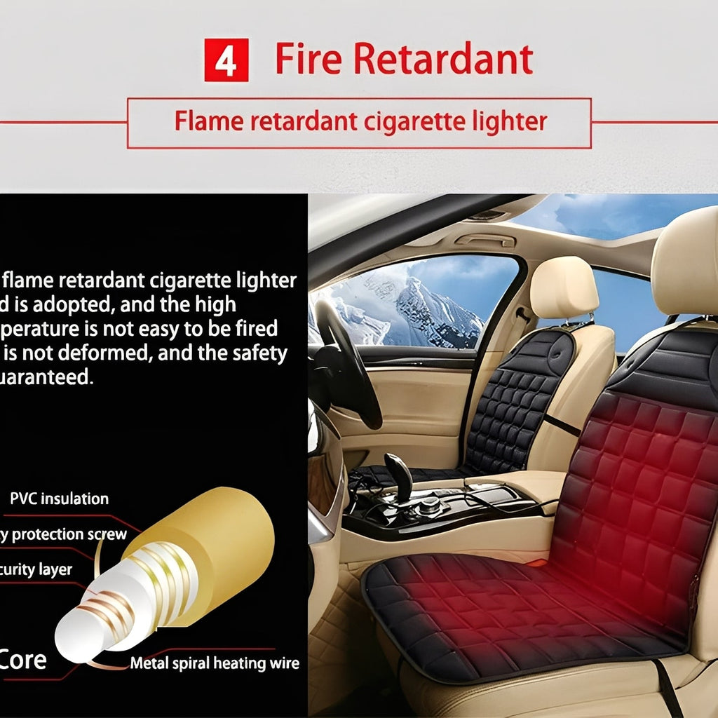Premium Heated Car Seat Cushion with Adjustable Temperature Control for Ultimate Comfort