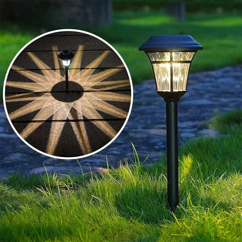 Set of 4 Outdoor Solar LED Garden and Pathway Lights - Eco-Friendly, Waterproof, and Energy-Efficient Lighting Solution