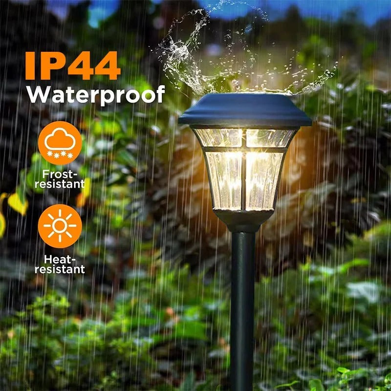 Set of 4 Outdoor Solar LED Garden and Pathway Lights - Eco-Friendly, Waterproof, and Energy-Efficient Lighting Solution