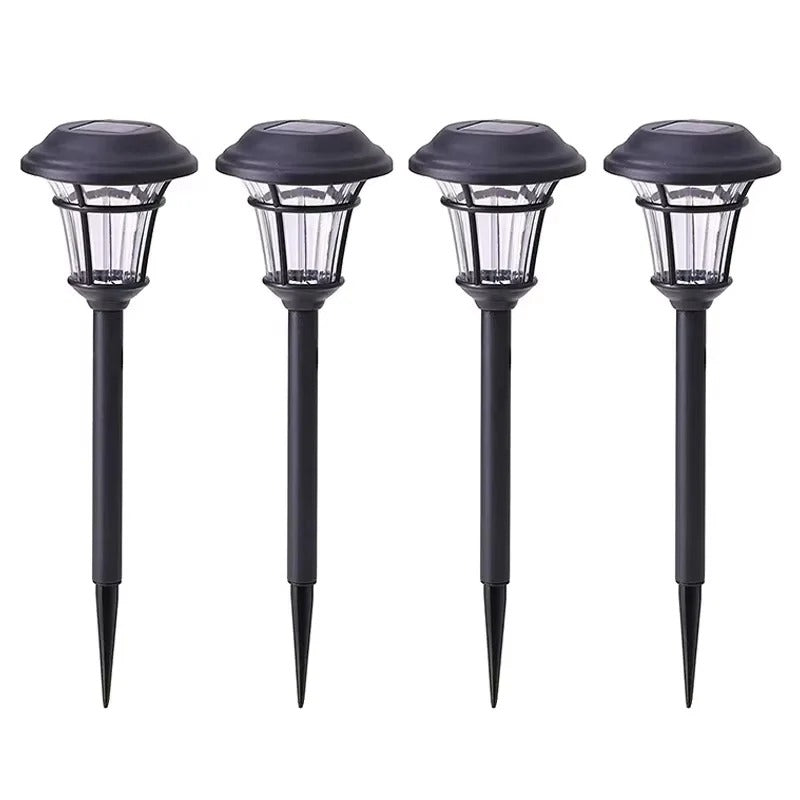 Set of 4 Outdoor Solar LED Garden and Pathway Lights - Eco-Friendly, Waterproof, and Energy-Efficient Lighting Solution