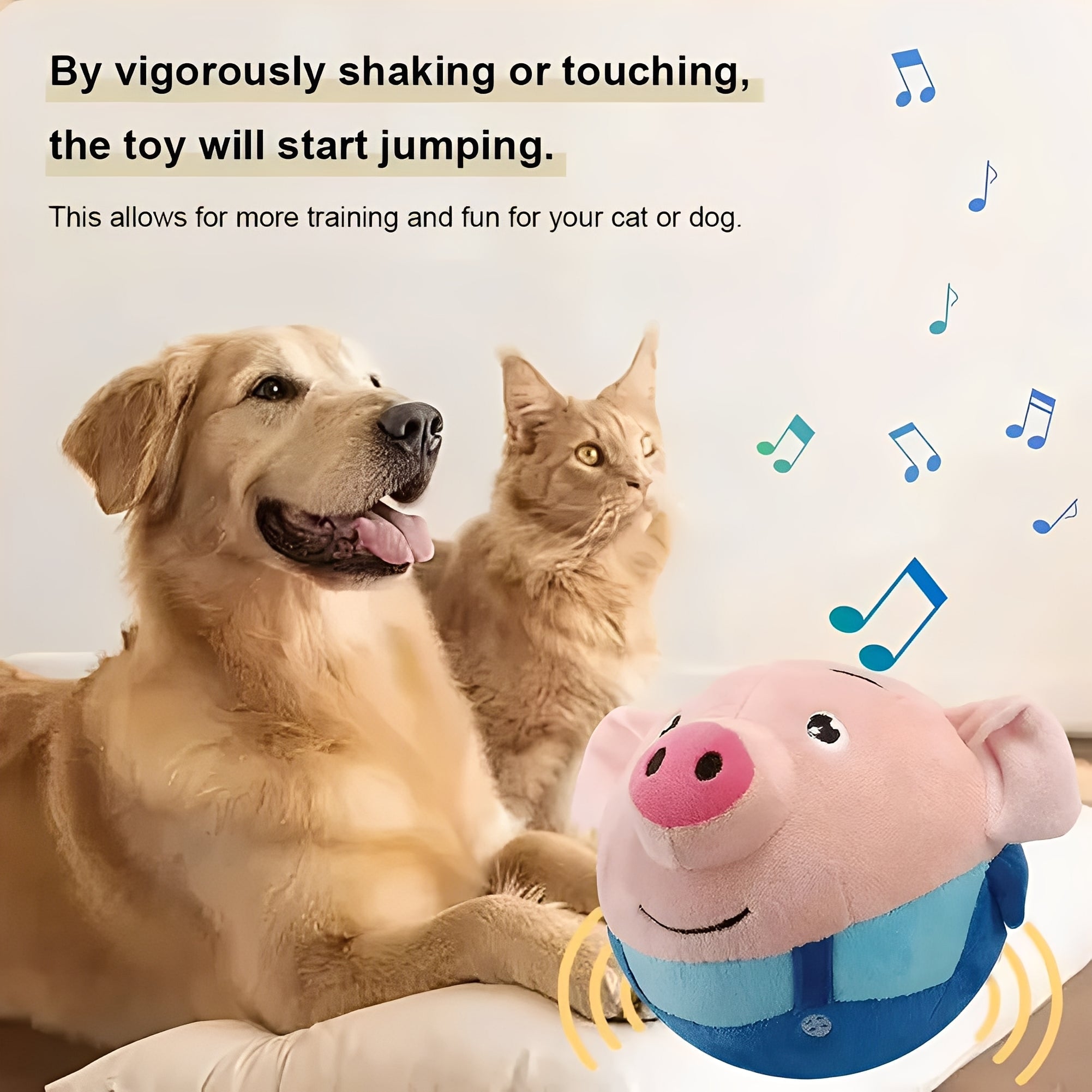 Interactive Dog Toy Ball with Touch-Activated Music & Motion Features - Engaging Playtime for Dogs
