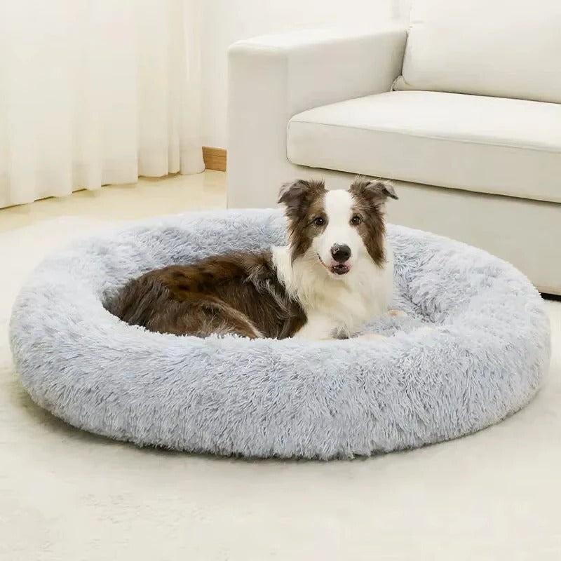 Luxurious Plush Pet Bed with Extra Cushioned Support for Ultimate Comfort