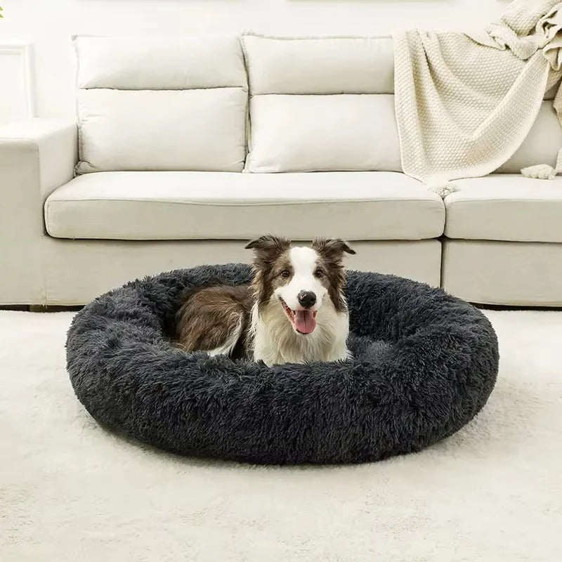 Luxurious Plush Pet Bed with Extra Cushioned Support for Ultimate Comfort